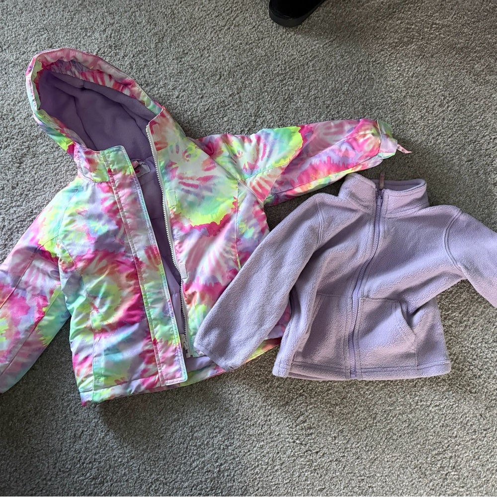 The Children's Place Colorful Tie-Dye and Soft Purple Jackets